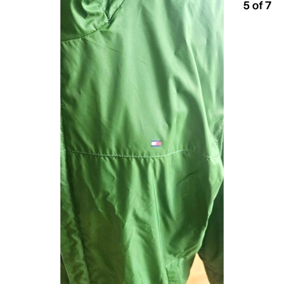 Vintage Tommy Hilfiger Hooded Rain & Windbreaker Jacket Forest Green Size XL - Picture 2 of 7